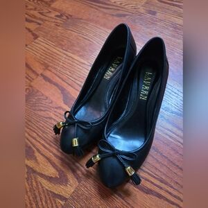 Black Ballet Wedge Flats